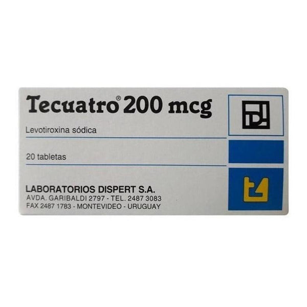 Tecuatro 200mcg X 20 Comprimidos - T4 Levotiroxina