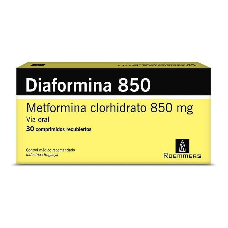 Diaformina 850 Mg X 30 Comprimidos