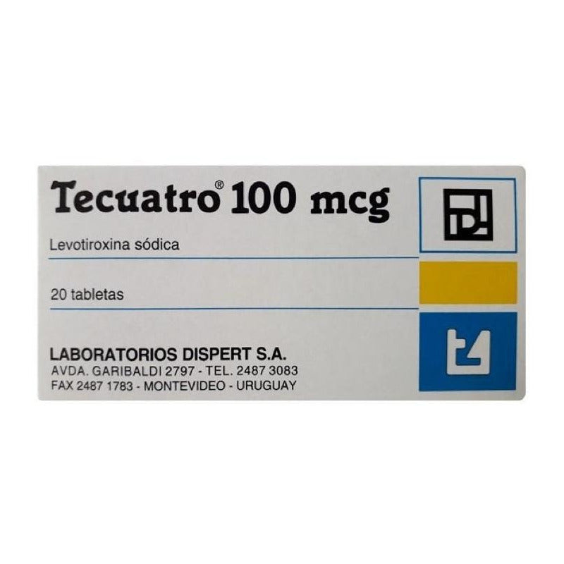Tecuatro 100 Mcg X 20 Comprimidos - T4 Levotiroxina