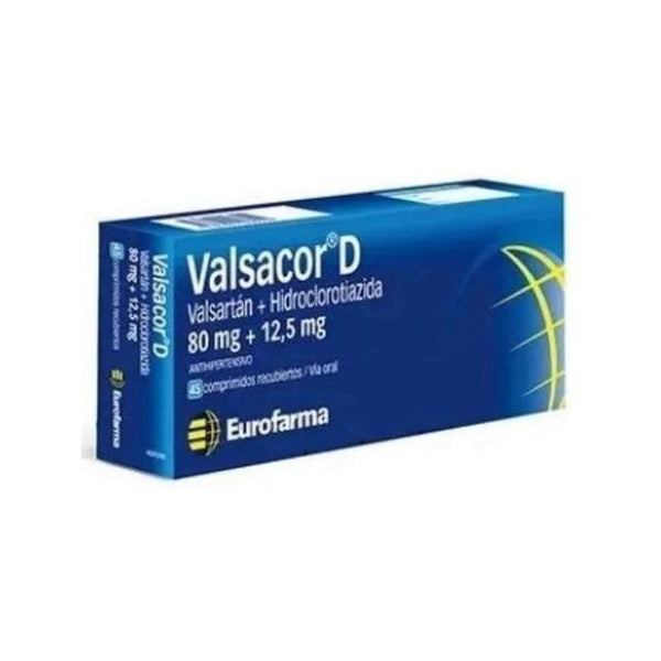 Valsacor D 80mg + 12.5 Mg 45 Comprimidos