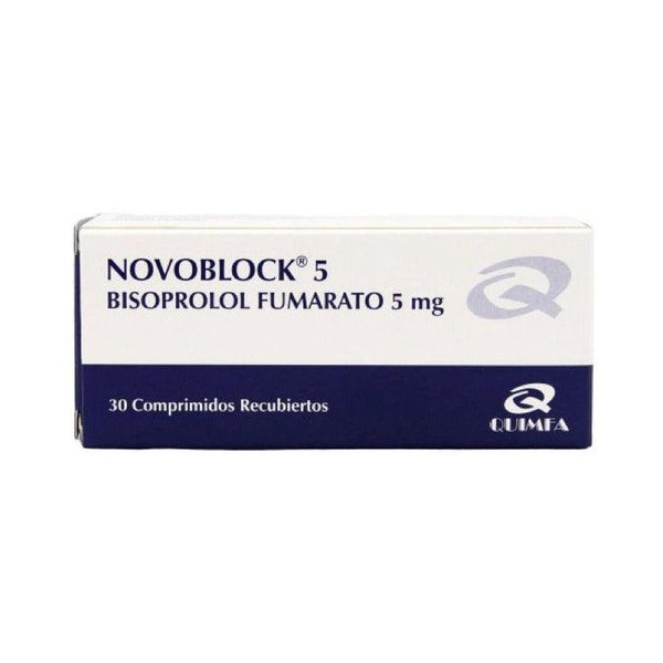 Novoblock 5 Mg 30 Comprimidos | Bisoprolol - Farmacia Rex