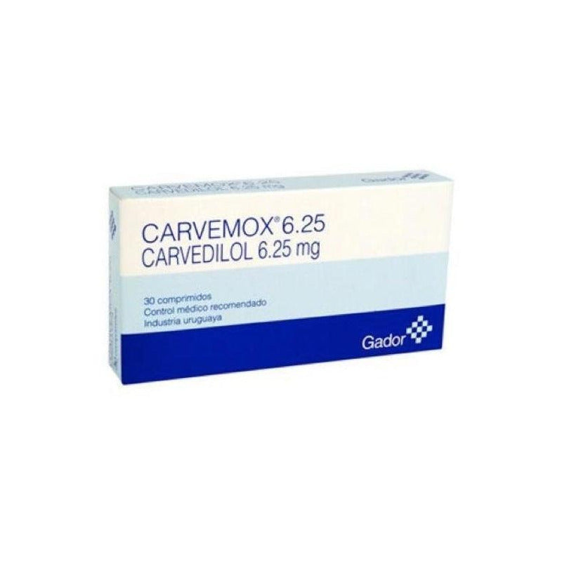 Carvemox 6.25 Mg  30 Comprimidos