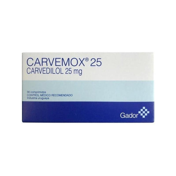 Carvemox 25 Mg  30 Comprimidos