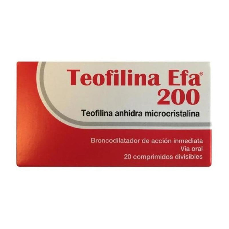 Teofilina  200 Mg 20 Comprimidos