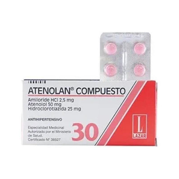 Atenolan Lazar Compuesto X 30 Comprimidos