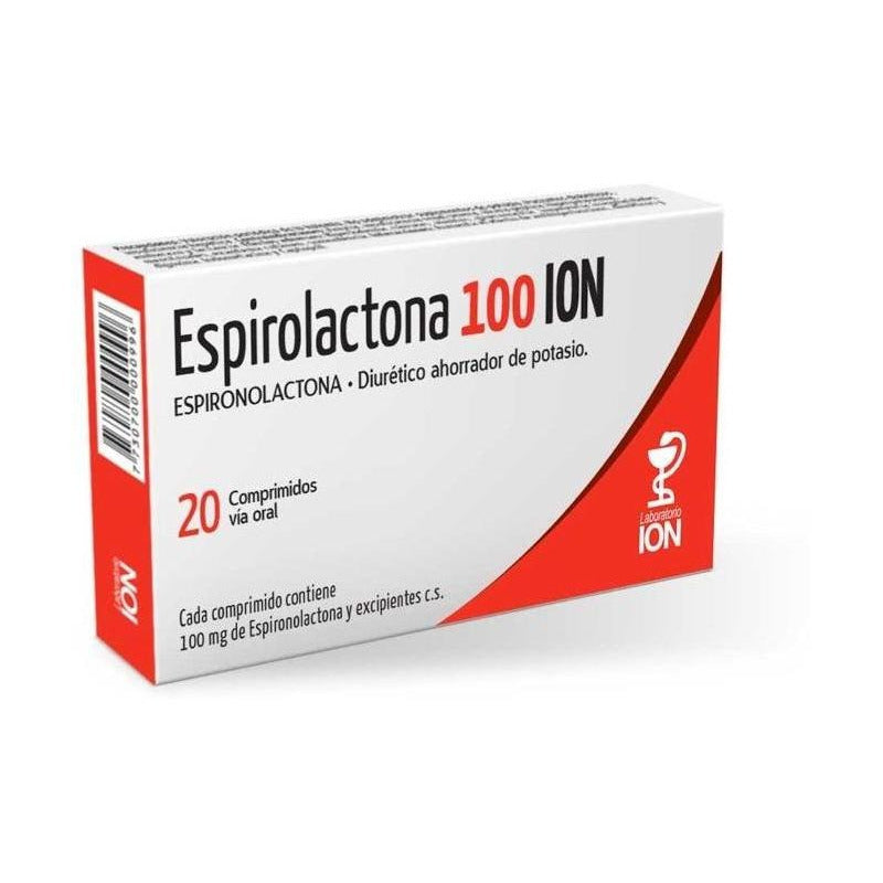 Espirolactona Ion 100mg X 20 Comp