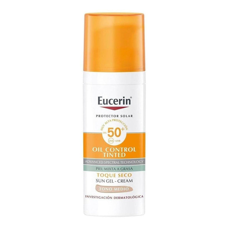 Eucerin Solar Facial Crema Toque Seco Tono Medio 50 Fps [50