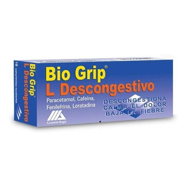 Bio Grip Descongestivo X 10 Comprimidos