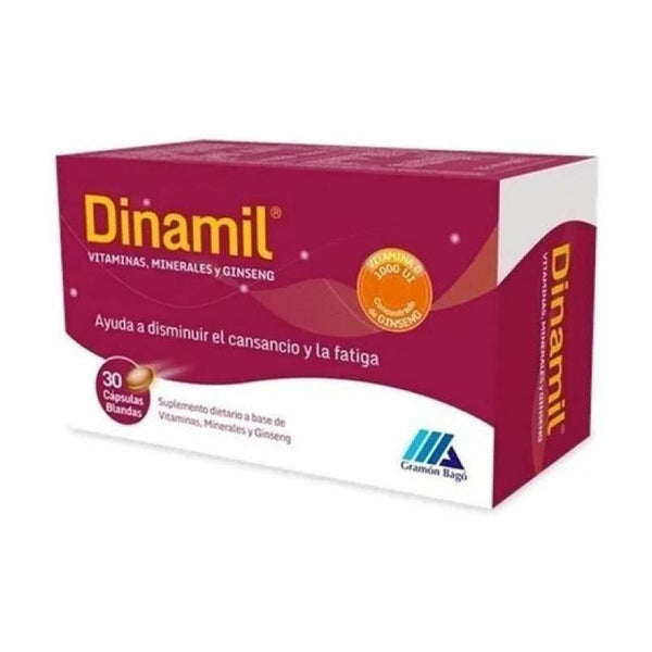 Dinamil 30 Cápsulas - Vitaminas + Minerales + Ginseng