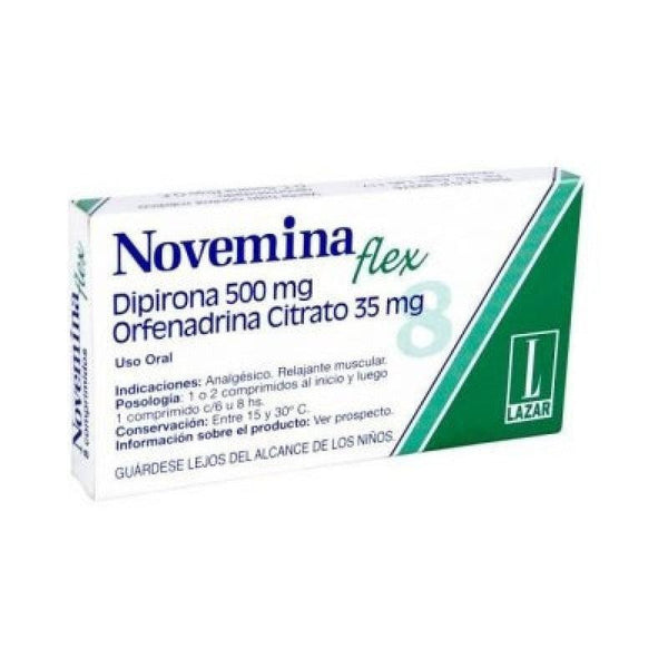 Novemina Flex 8 Comprimidos | Dipirona - Farmacia Rex
