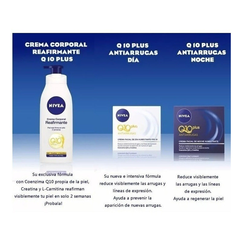 Crema Nivea Q10 Reafirmante + Antiarrugas Día Y Noche - Farmacia Rex