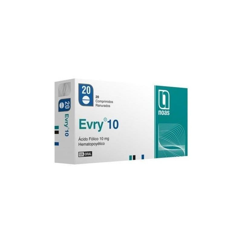 Evry  10 Mg 20 Comprimidos