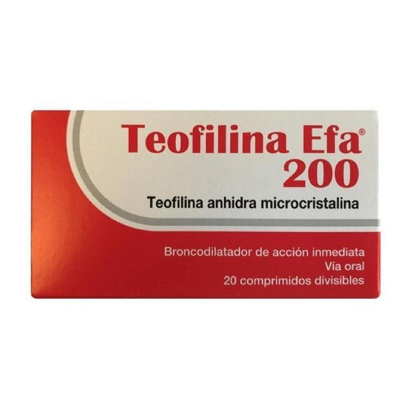 Teofilina  200 Mg 20 Comprimidos