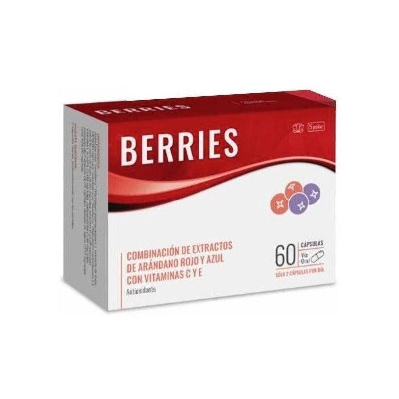 Berries X 60 Cápsulas  Arándano Rojo Y Azul + Vitamina C + E