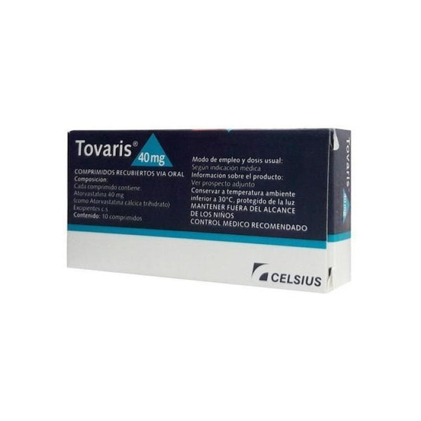 Tovaris 40  Mg 10 Comprimidos | Atorvastatina