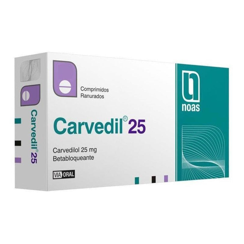 Carvedil 25 Mg X 30 Comprimidos