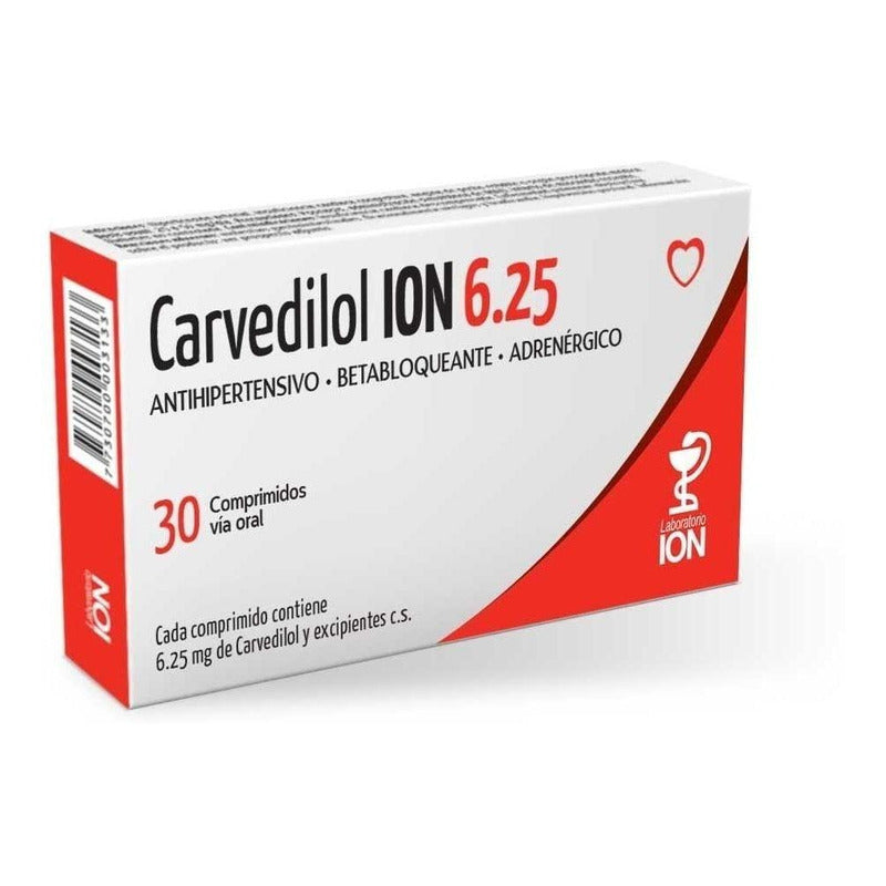 Carvedilol Ion  6.25 Mg  30 Comprimidos