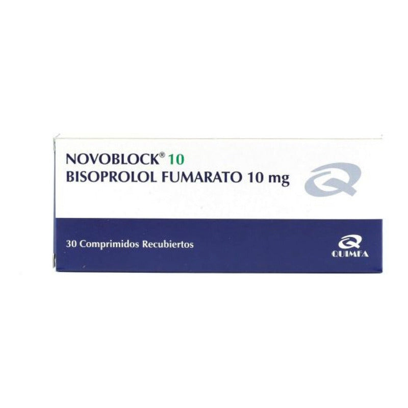 Novoblock 10 Mg 30 Comprimidos | Bisoprolol - Farmacia Rex