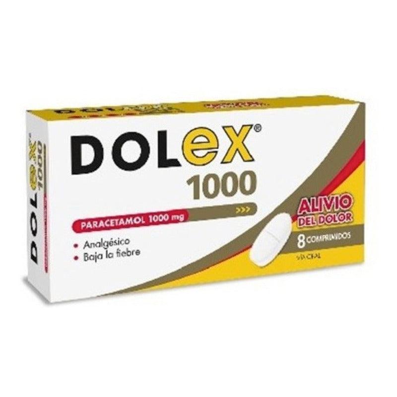 Dolex 1000 Mg 8 Comprimidos | Paracetamol - Farmacia Rex