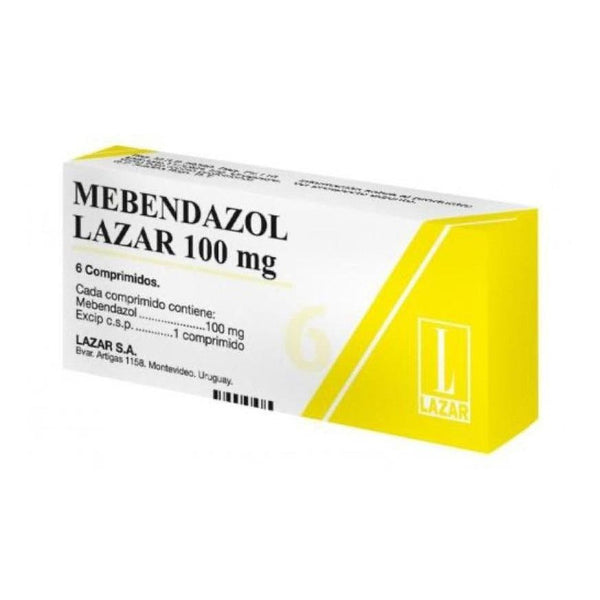 Mebendazol Lazar 100 Mg X 6 Comprimidos