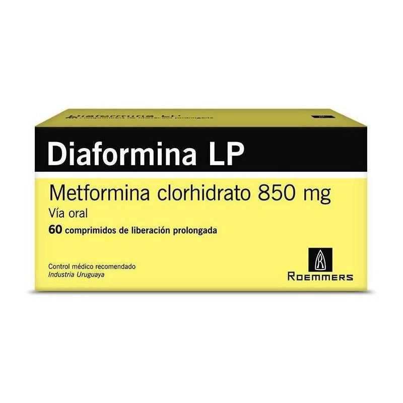 Diaformina Lp 850 Mg X 60 Comprimidos